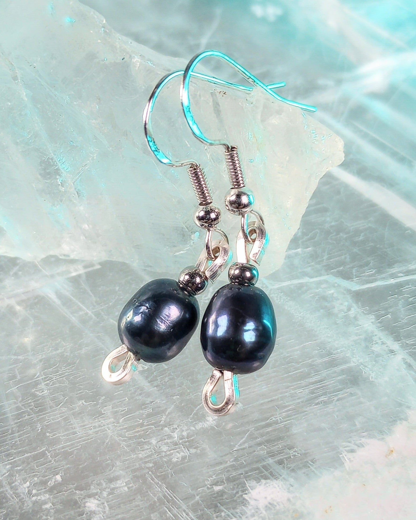 Midnight Mystique Freshwater Pearl Earrings - Windfall Jewelry
