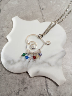 Birthstone Heart Pendant Necklace with Preciosa® Crystals