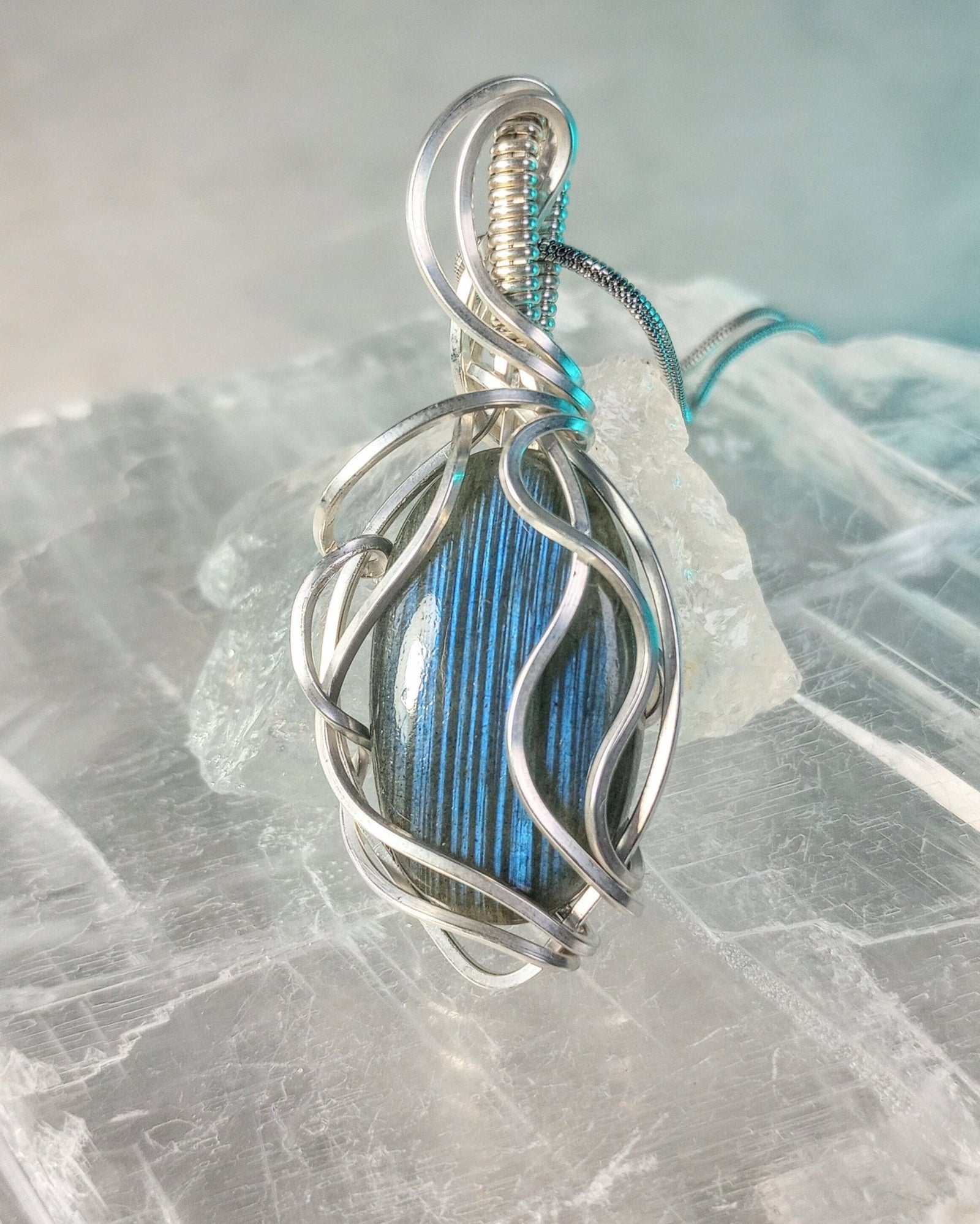 Reverie Blue Labradorite Sterling Silver Pendant Necklace - Windfall Jewelry