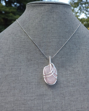 Rose Quartz Natural Stone Pendant Necklace - Windfall Jewelry