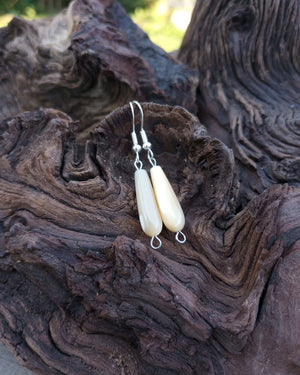 Shell Teardrop Beaded Earrings - Windfall Jewelry