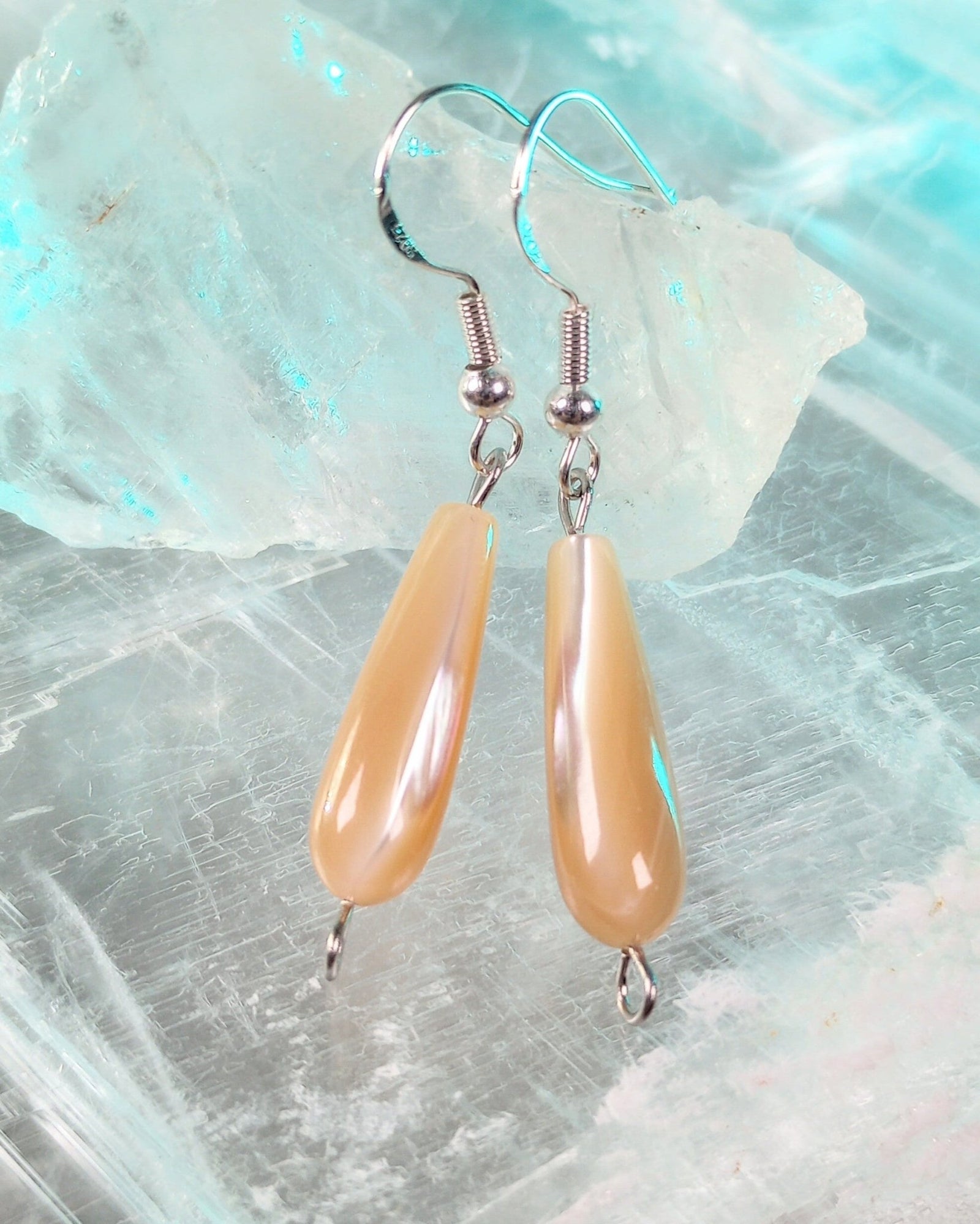 Shell Teardrop Beaded Earrings - Windfall Jewelry