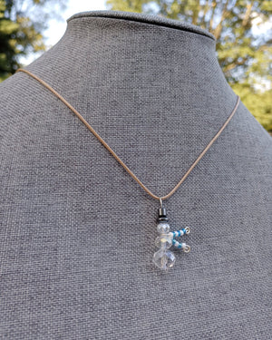 Snowman Crystal Beaded Necklace - Windfall Jewelry