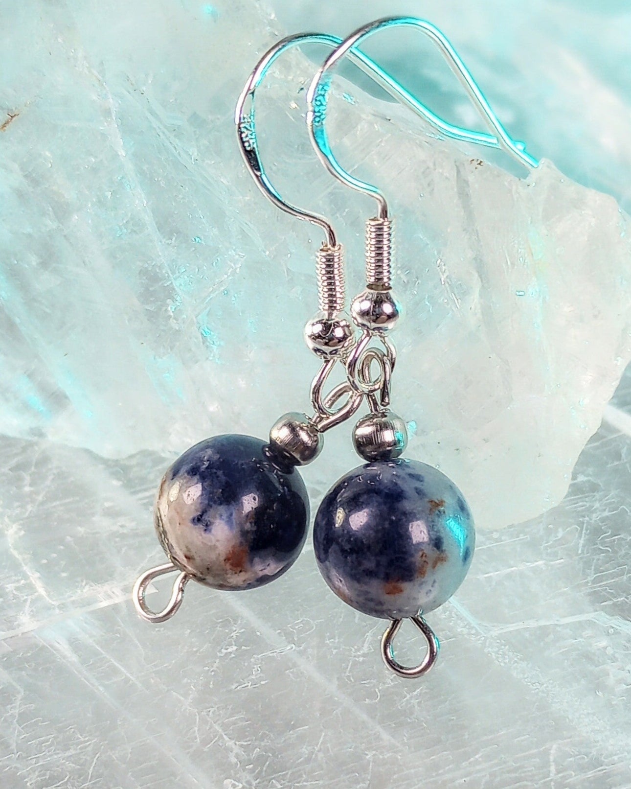 Sodalite Natural Stone Beaded Earrings - Windfall Jewelry