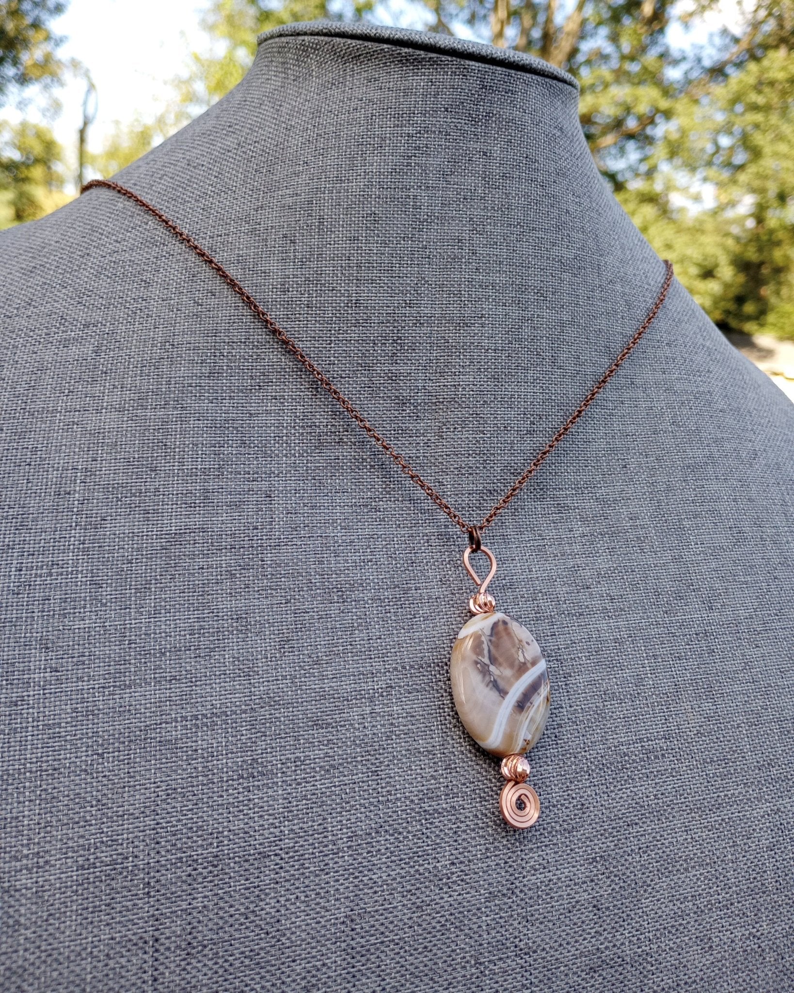 Stone Spinner Fidget Necklace - Windfall Jewelry