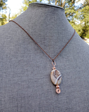 Stone Spinner Fidget Necklace - Windfall Jewelry