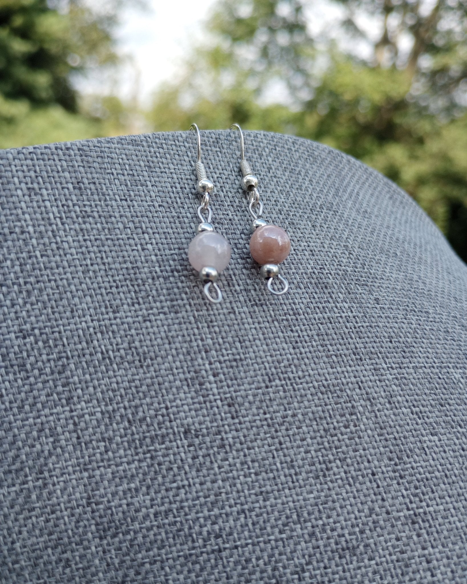 Sunstone Beaded Earrings - Windfall Jewelry