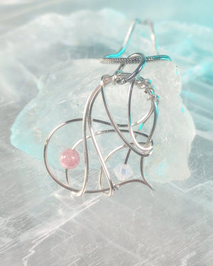 Swirly Heart Beaded Pendant Necklace - Windfall Jewelry