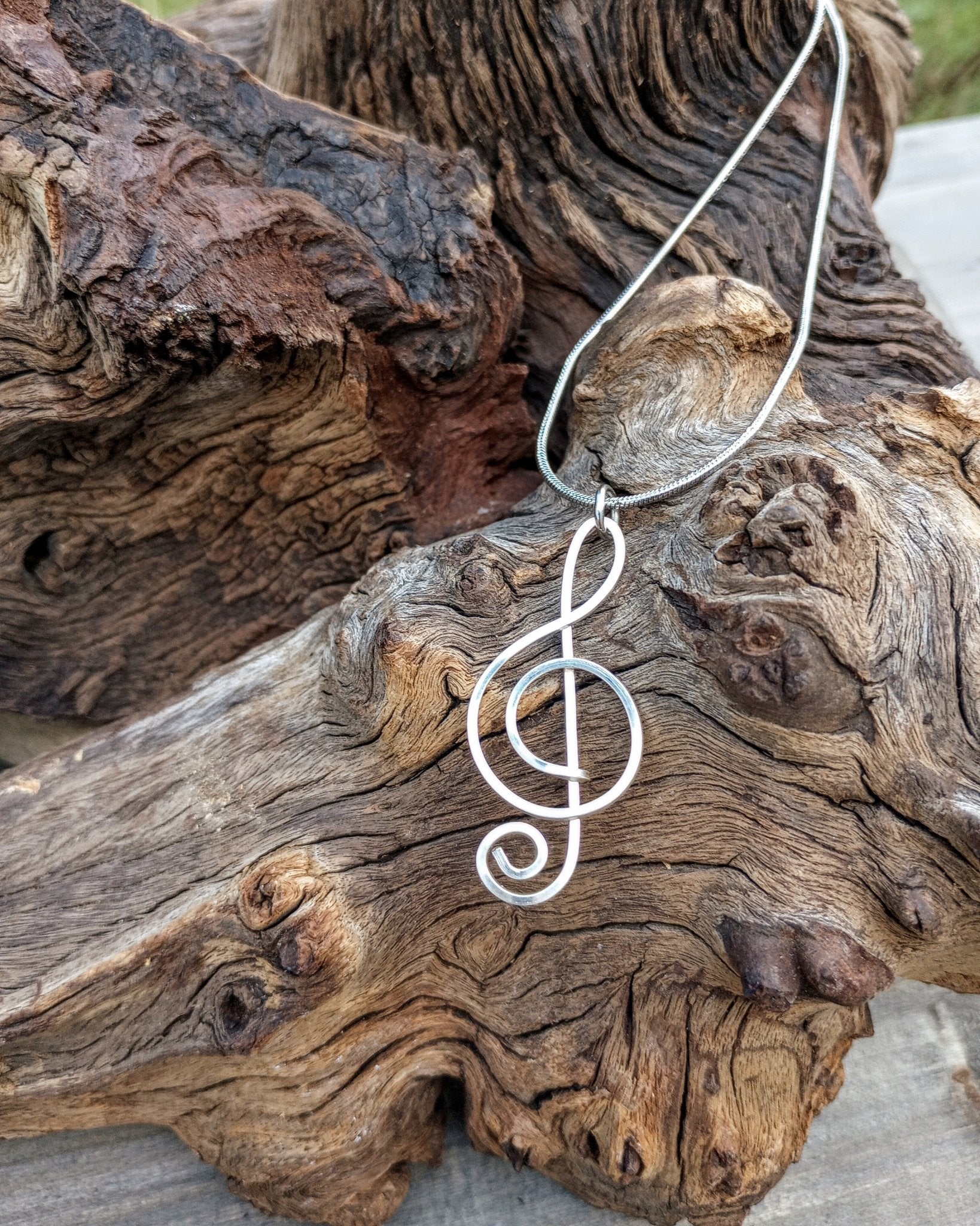 Treble Clef Pendant Necklace - Windfall Jewelry