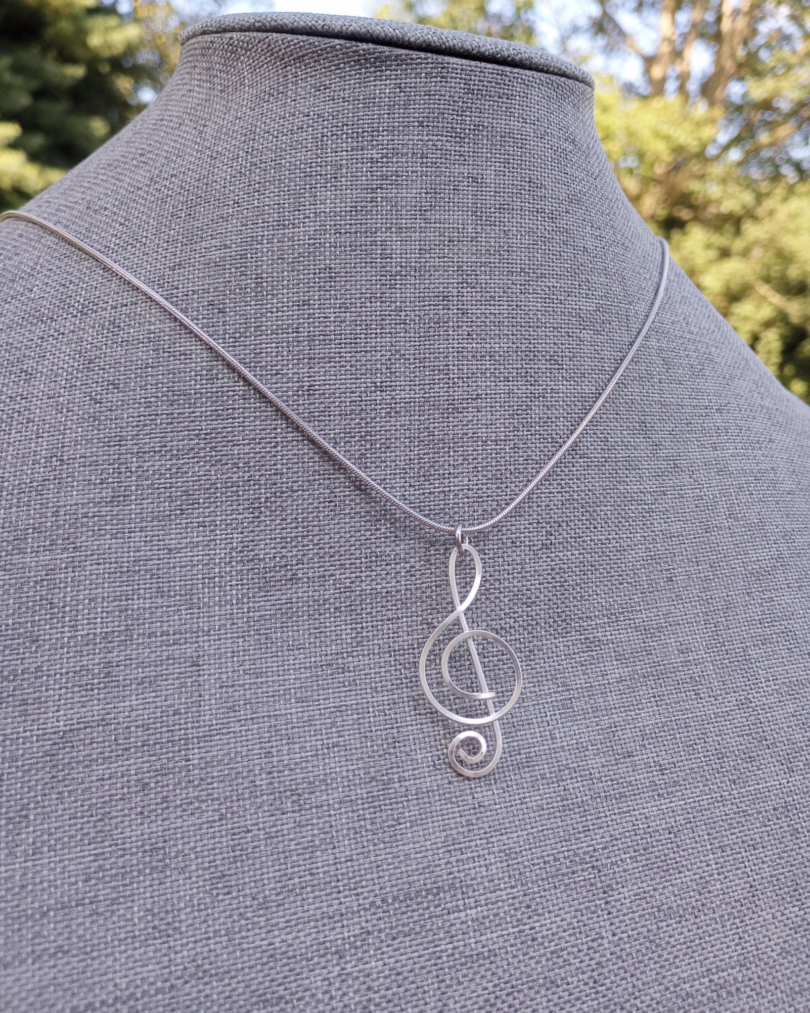 Treble Clef Pendant Necklace - Windfall Jewelry