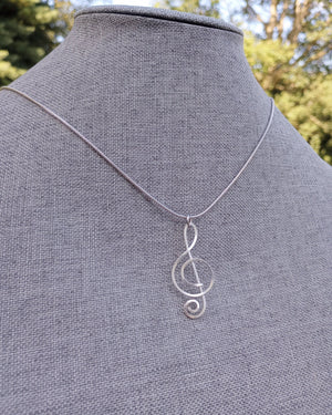 Treble Clef Pendant Necklace - Windfall Jewelry