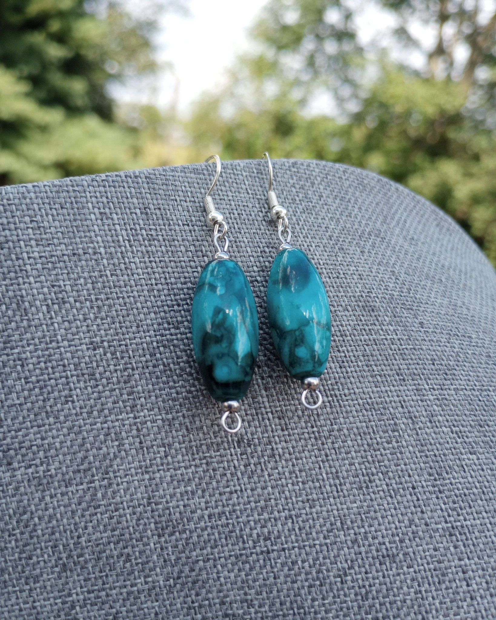 Wavy Splash Bead Earrings - Windfall Jewelry
