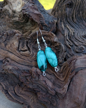 Wavy Splash Bead Earrings - Windfall Jewelry